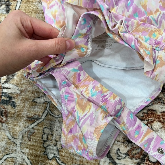 Colorful Ruffled One-Piece Swimsuit - Picture 4 of 7